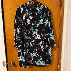 Lane Bryant Black Floral Tunic